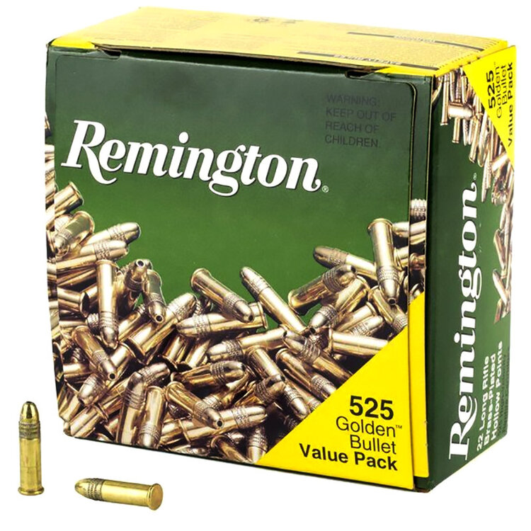REMINGTON GOLDEN BULLET 22 LR HV 36GR HP 525RD BOX