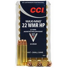 CCI CCI  22 WMR  MAXI MAG JHP 1875FPS 50RDS