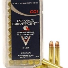 CCI CCI 22WMR 40GR JSP GAMEPOINT 1875FPS 50RDS