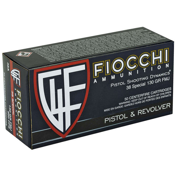 FIOCCHI FIOCCHI RANGE DYNAMICS 38 SPL 130GR FMJ 50RD BOX