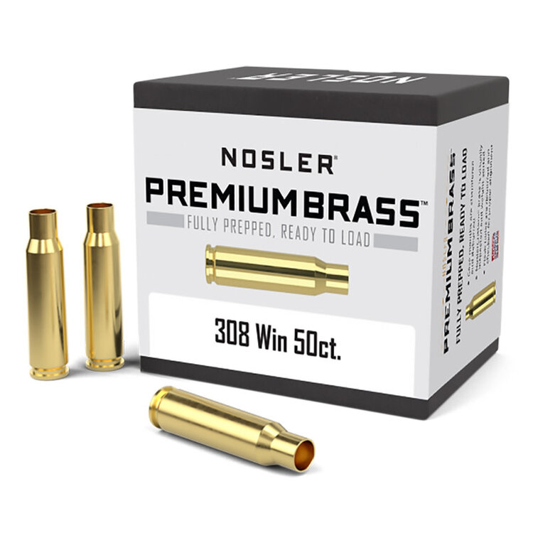 NOSLER NOSLER 10225 CUSTOM BRASS, 308 WINCHESTER (50 CT.)