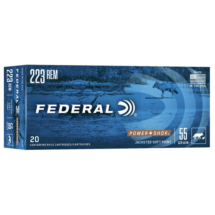 FEDERAL FED 223 REM 55GR SP POWER SHOK 20RDS