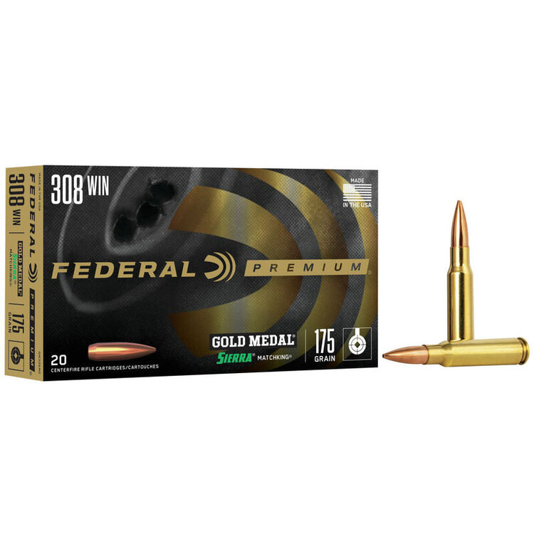 FEDERAL FED GM 308WN 175 BTHP-SIERRA MATCHKING 20rds