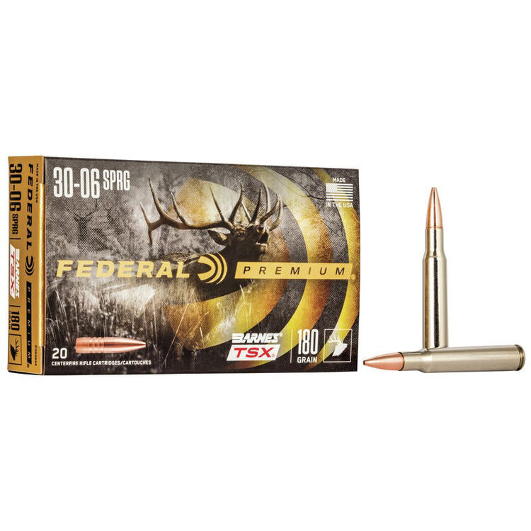 FEDERAL FEDERAL 30-06SPRG 180GR BARNES TSX AMMO 20RDS