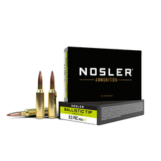 NOSLER NOSLER 43457 BT BALLISTIC TIP RIFLE AMMO, 6.5 PRC 140GR 20 RND BOXES