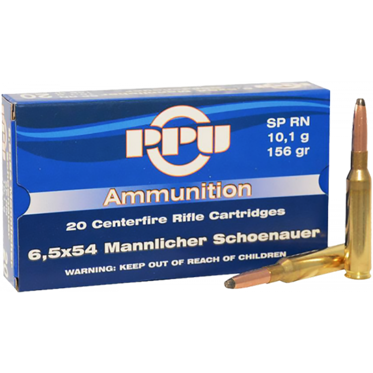 PRVI PARTIZAN PPU 6.5X54 MANNLICHER-SCHONAUER  156gr SP 20rds