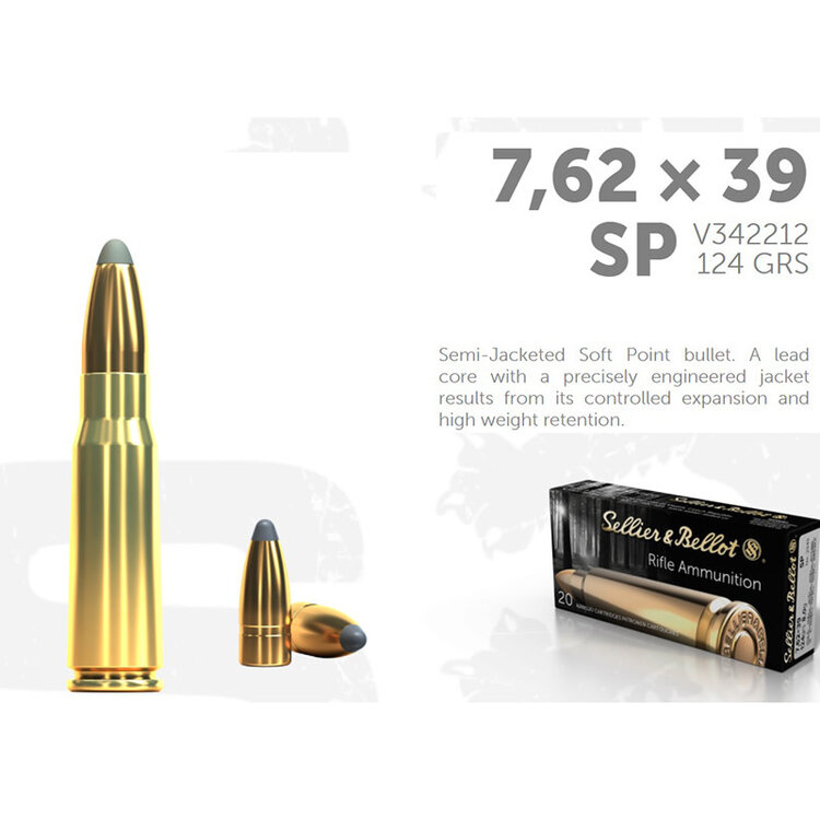 SELLIER & BELLOT SELLIER & BELLOT  7.62X39 123gr SP 20rds