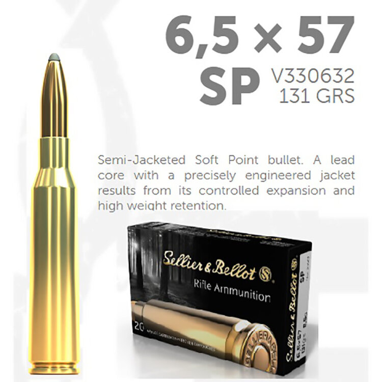 SELLIER & BELLOT S & B 6.5x57 131GR. SP