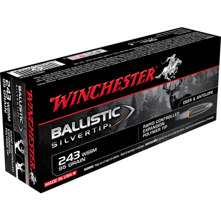 WINCHESTER 243 WSSM BALLISTIC SILVERTIP 95gr 20rds