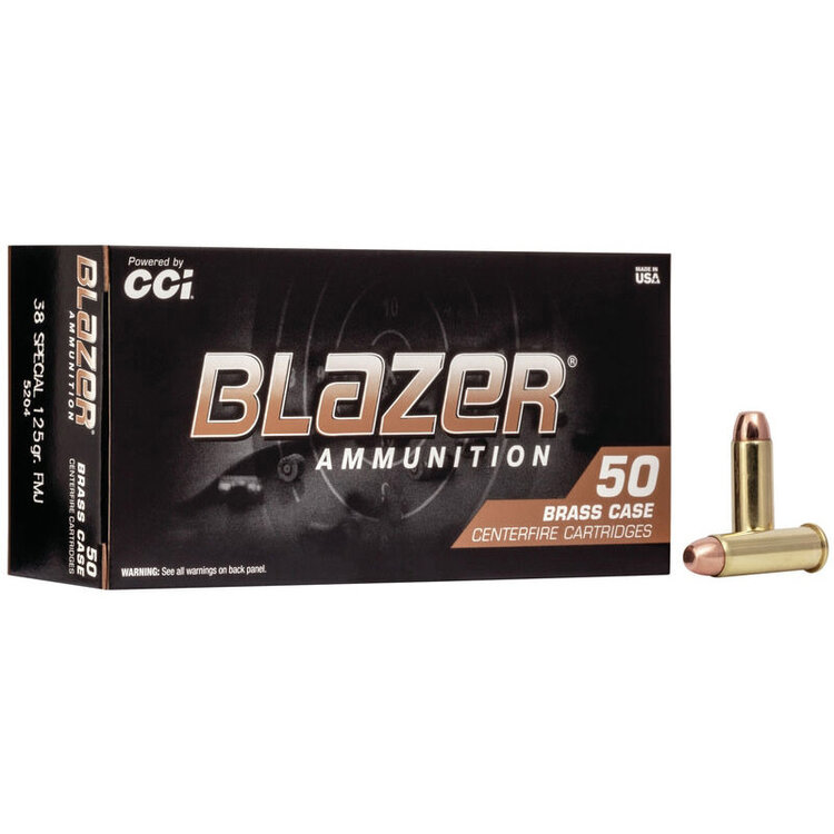 CCI BLAZER 38 SPECIAL BLAZER BRASS 125GR FMJ 50RDS