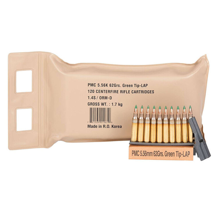 PMC PMC 5.56K(M855) 6 BOXES IN BATTLE PACK 120 ROUNDS