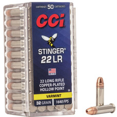 CCI CCI 22LR STINGER 32GR  HP 1640FPS  BOX OF 50RDS