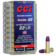CCI CCI 22 LR HYPER VELOCITY CLEAN -22 PURPLE 31GR LN