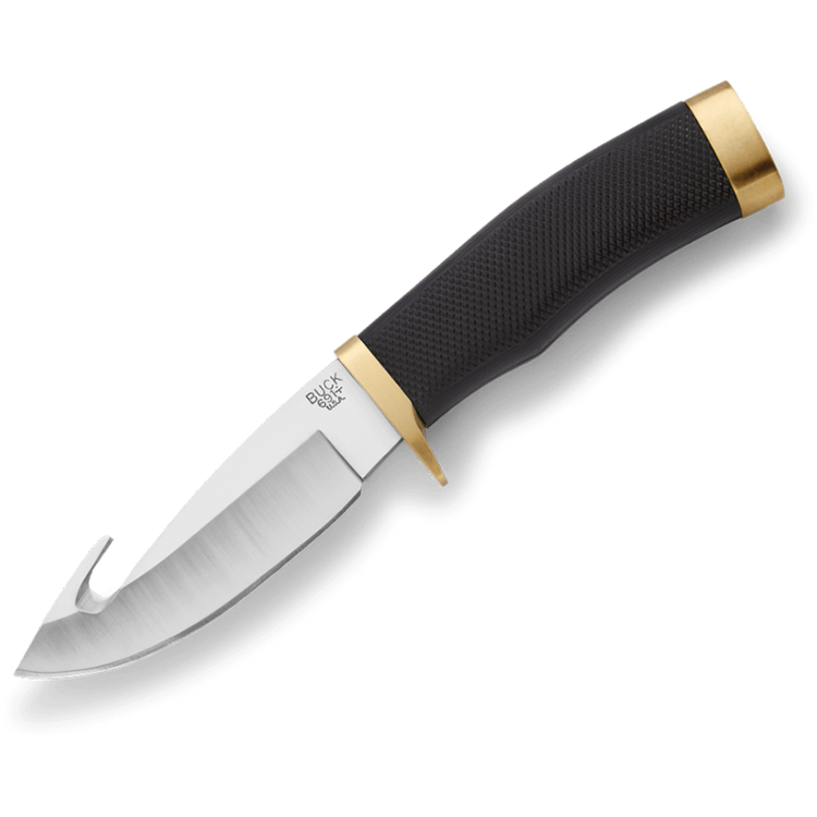 BUCK KNIVES BUCK ZIPPER GUT HOOK FIXED BLADE RUBBER HANDLE