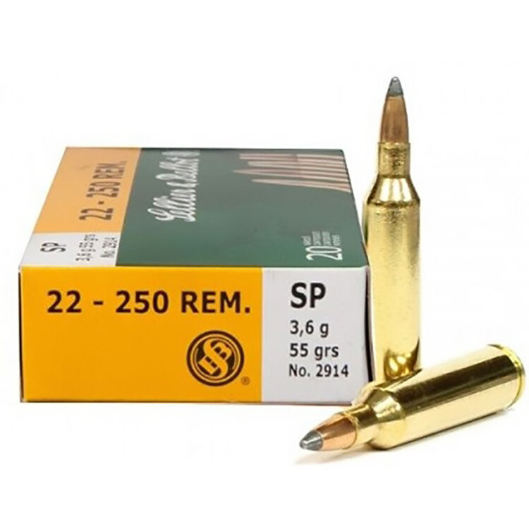 SELLIER & BELLOT SELLIER & BELLOT 22-250REM 55GR SP