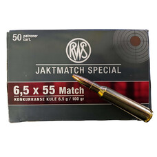 RWS RWS 6.5×55 SWE MATCH 100 GR HP MATCH 50RDS