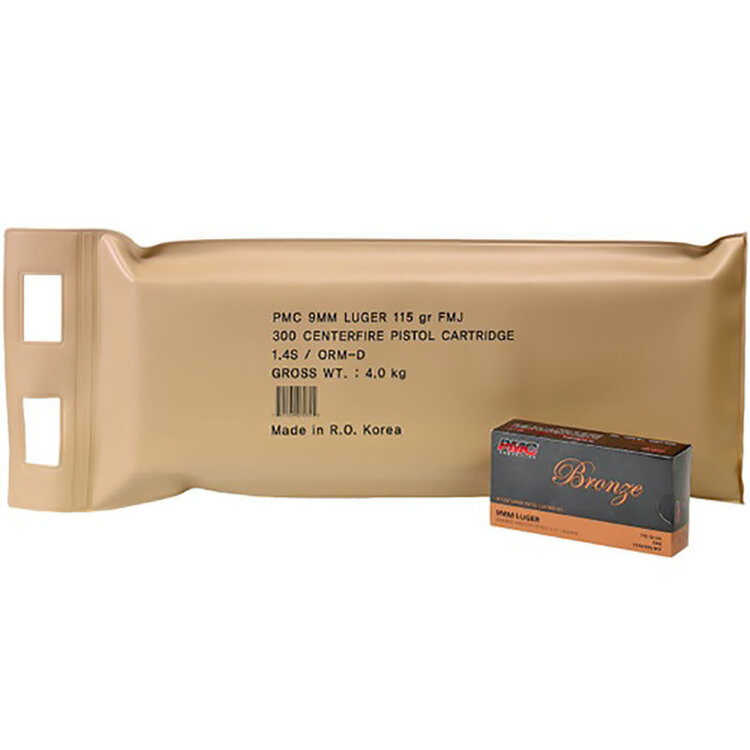 PMC PMC 9MM 6 BOXES IN BATTLE PACK 300 ROUNDS