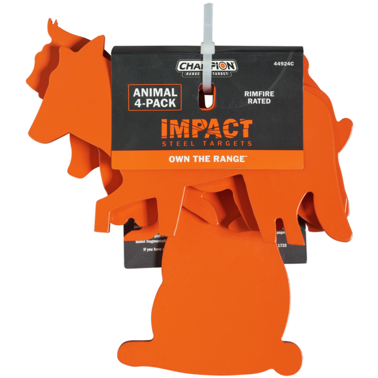 CHAMPION CHAMPION IMPACT STEEL 4-PACK ANIMAL TARGETS RIMFIRE
