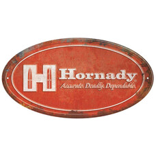 HORNADY HORNADY OVAL RUSTIC TIN SIGN