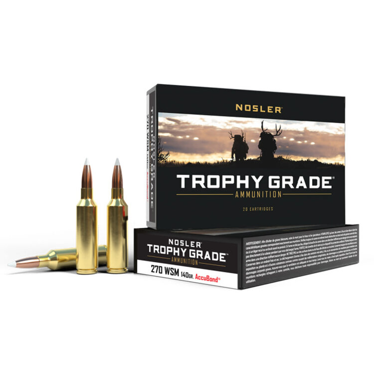 NOSLER NOSLER 270 WSM 140GR TROPHY GRADE ACCUBOND 20RDS