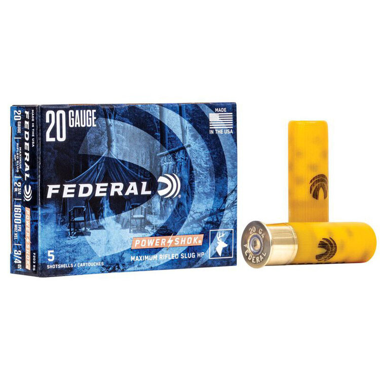 FEDERAL FEDERAL 20GA 2 3/4'' HP RIFLED SLUG 3/4OZ  5RDS