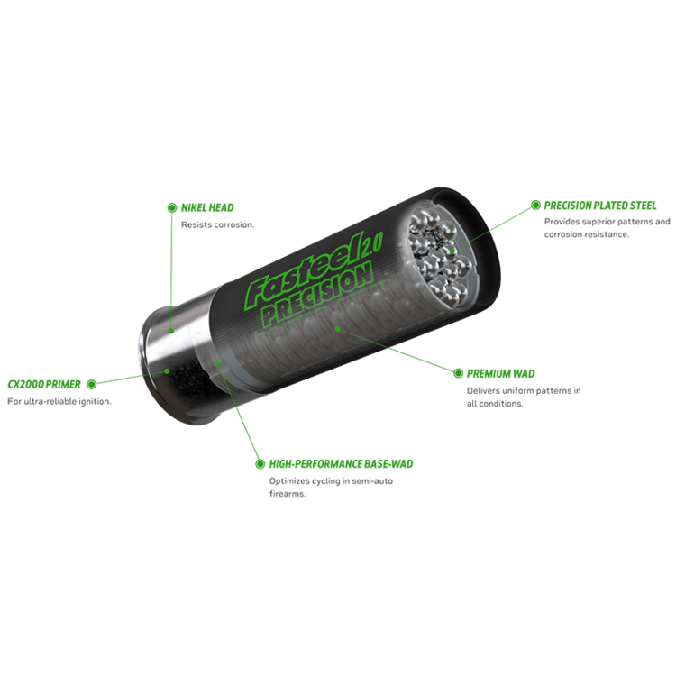 KENT KENT FASTEEL 2.0 12GA 3" 1-1/8OZ #2 1560 FLAT OF 250rds