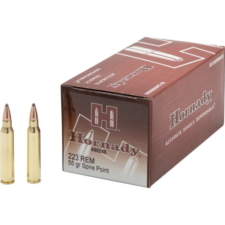 HORNADY HORNADY 223 REM 55GR SP CUSTOM 50/BOX