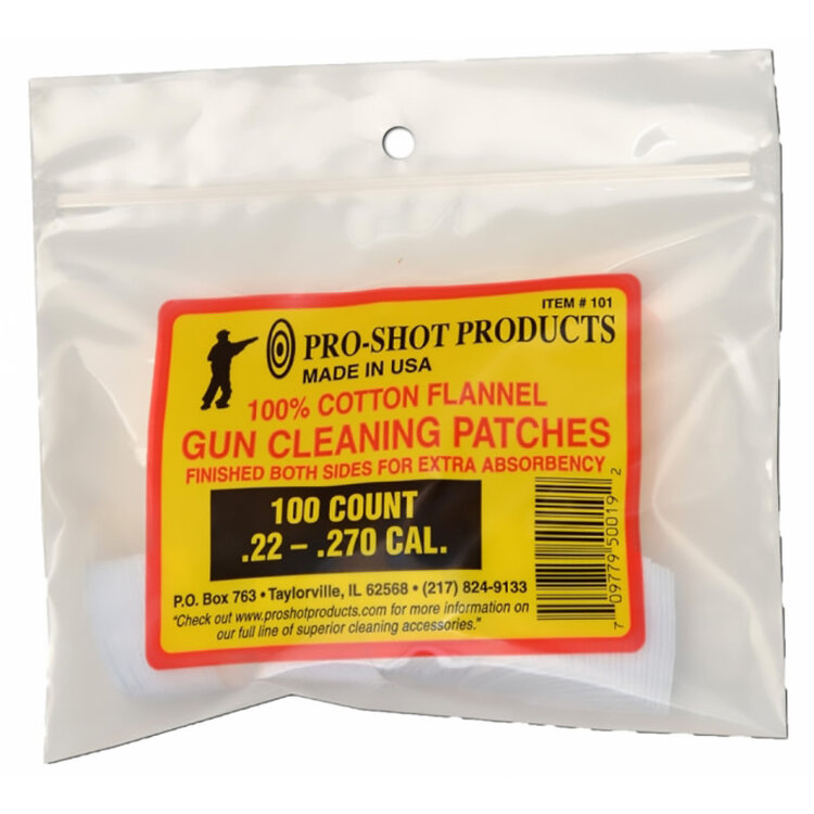 PRO-SHOT PRO-SHOT 22-270 CAL 100CT  PATCHES
