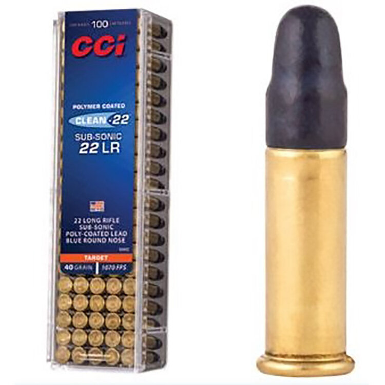 CCI CCI 22LR SUB- SONIC 40GR CLEAN-22 BLUE POLYCOAT 100RDS