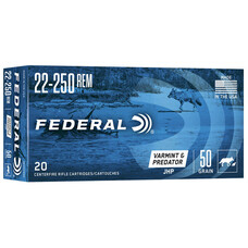 FEDERAL FEDERAL 22-250REM 50GR JHP 20rds