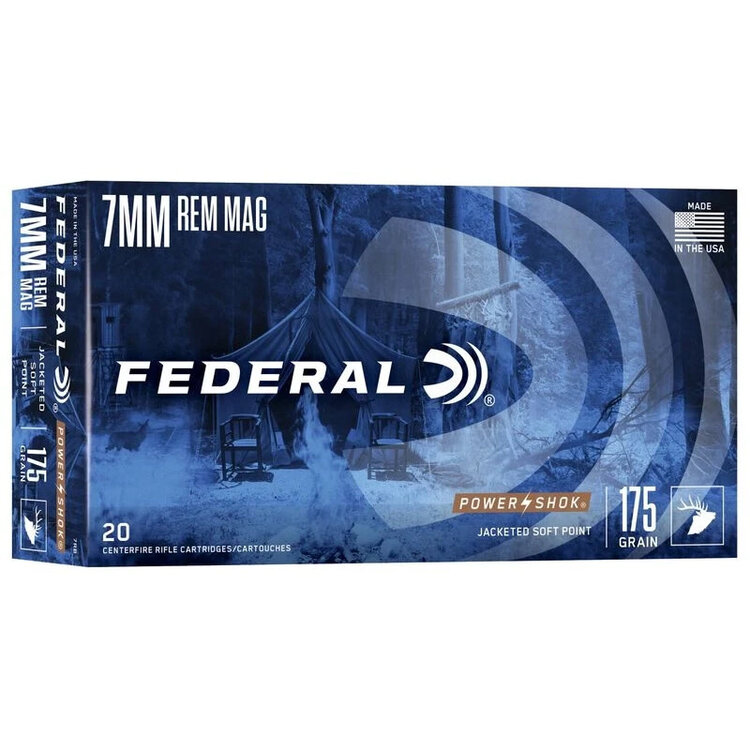 FEDERAL FEDERAL 7MM REM MAG 175GR POWER SHOCK 20RDS