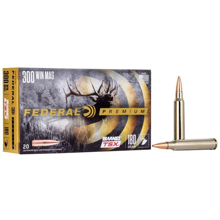 FEDERAL PREMIUM BARNES TSX RIFLE AMMO 300 WIN 180GR 20 ROUNDS