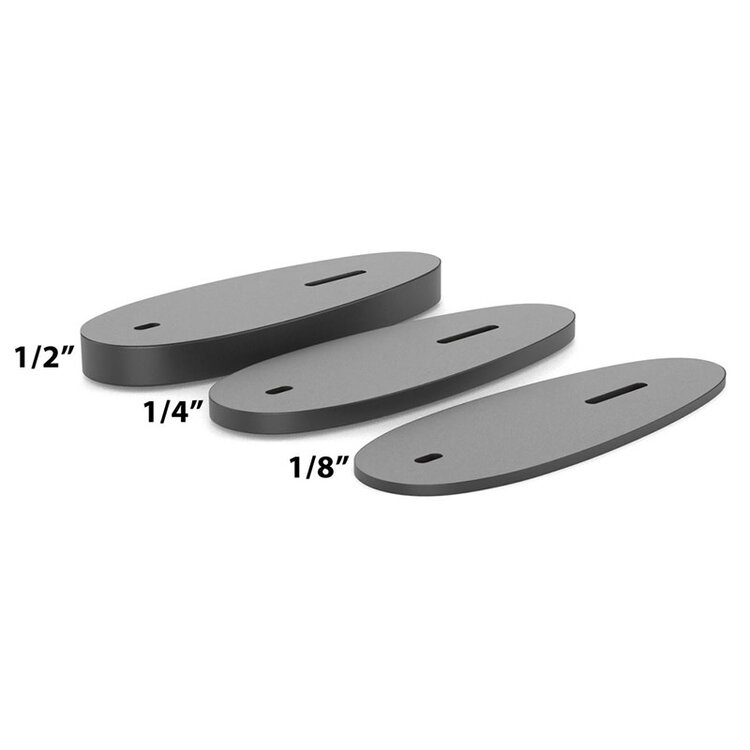 KICK-EEZ 701 SERIES 1/8" SPACER BUTT PLATE BLACK