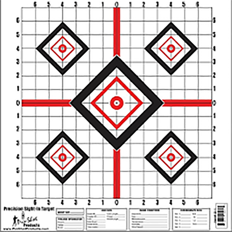PRO-SHOT PRECISION SIGHT IN TARGET 16"X16" 10/PKG