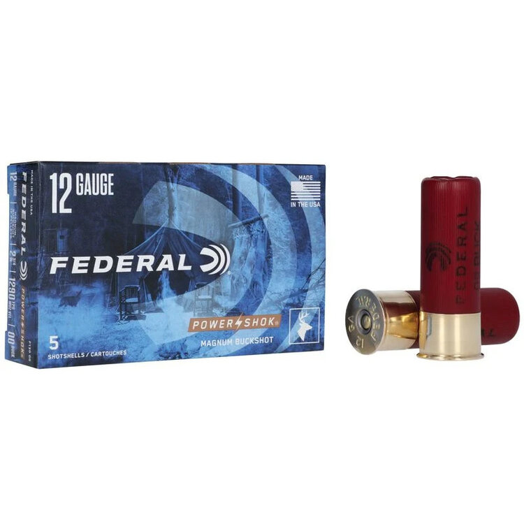 FEDERAL FEDERAL  12ga 2 3/4" MAG 00 BUCK 12 PELLETS 1290fps 5RDS