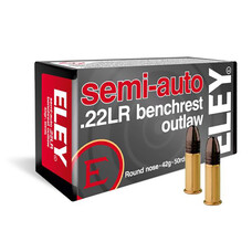 ELEY ELEY SEMI-AUTO BENCHREST OUTLAW 22 LR AMMUNITION 42 GR ROUND-NOSE