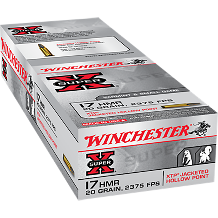 WINCHESTER 17 HMR 20gr 2375fps SUPER-X  50rds
