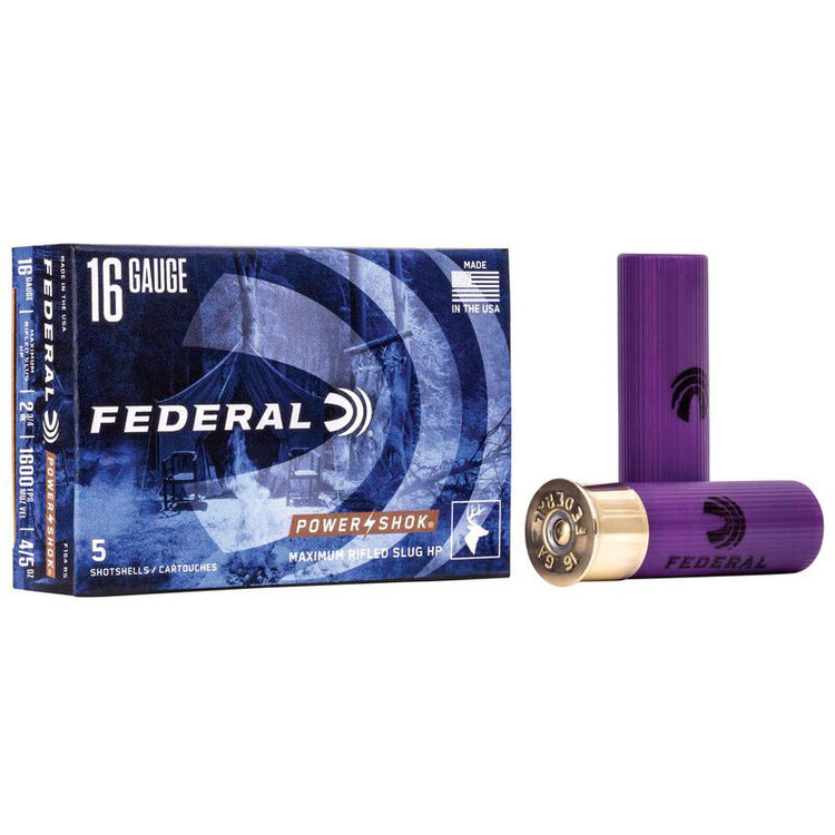 FEDERAL FEDERAL 16GA  2 3/4" MAX 4/5oz RIFLED SLUGS