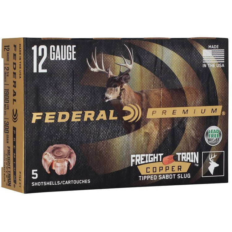 FEDERAL FEDERAL FREIGHT TRAIN COPPER SABOT SLUG 12GA 2-3/4" 300GR 5RNDS