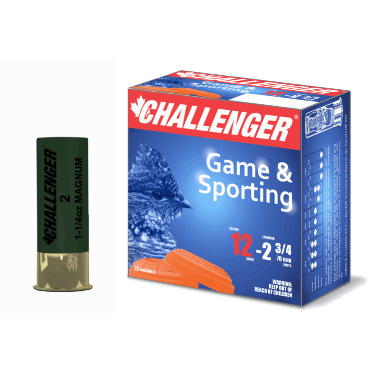 CHALLENGER CHALLENGER 12GA 2 3/4" 1-1/4OZ  #6 LEAD 25RDS