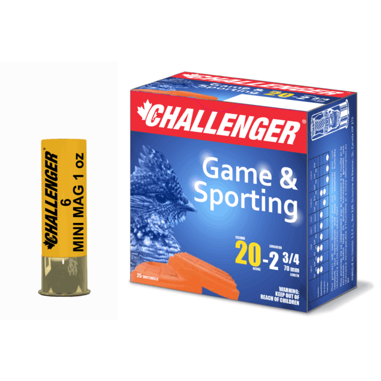 CHALLENGER CHALLENGER 20GA HIGH BRASS 1OZ  #4 2-3/4" 1330FPS