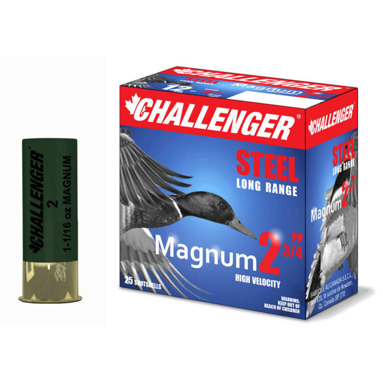 CHALLENGER CHALLENGER 12GA 2.75" 1-1/16OZ #2 STEEL