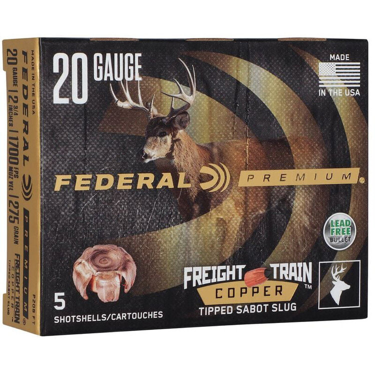 FEDERAL FEDERAL FREIGHT TRAIN COPPER SABOT SLUG 20GA 2-3/4" 275GR 5RNDS