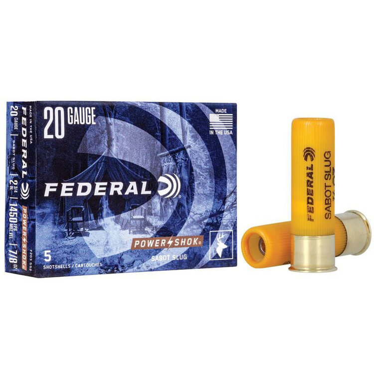 FEDERAL FEDERAL 20GA  2 3/4''  7/8OZ  SABOT SLUG 5RDS