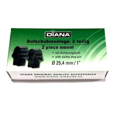 DIANA BULLSEYE MOUNT 2PCS 25.4MM - also fits CZ 452/455/457
