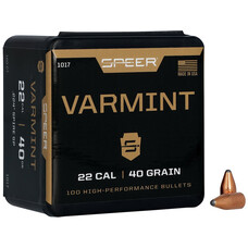 SPEER SPEER VARMINT  .224 DIA 40GR SP BULLET 100/PK