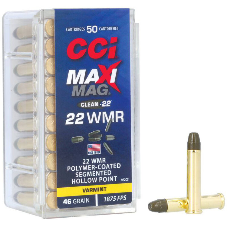 CCI CCI 22 WMR MAXI MAG 30GR  SEGMENTED HP 1875FPS 50RDS