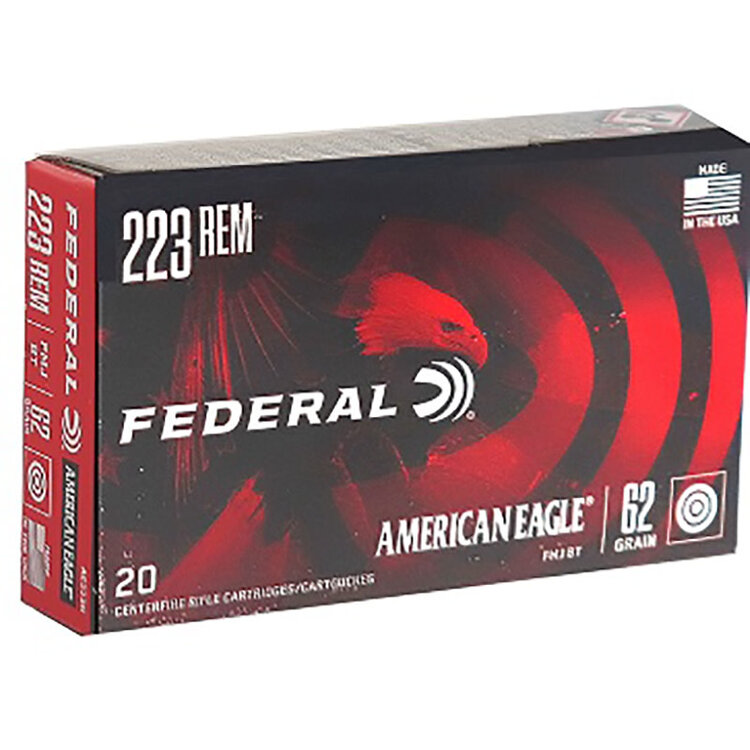 FEDERAL FEDERAL A.E. c.223 REM 62GR FMJ BRASS CASE