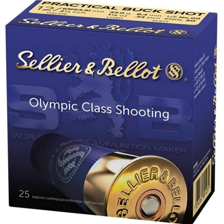SELLIER & BELLOT SELLIER & BELLOT  PRACTICAL 00 BUCKSHOT 12GA 2.75"  9 PELLETS 25RDS