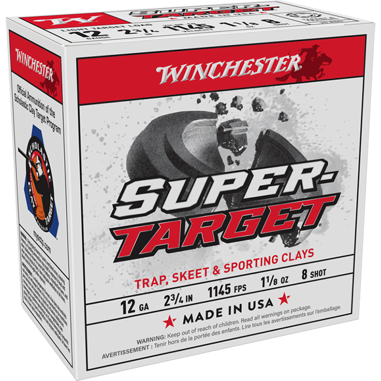 WINCHESTER 12ga 2 3/4'' #8 TARGET LOAD 1 1/8oz FLAT OF 250rds